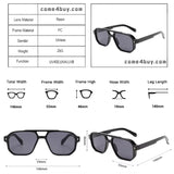 Vintage Double Bridges Square Men Sunglasses Sunglasses - Tophatter Daily Deals