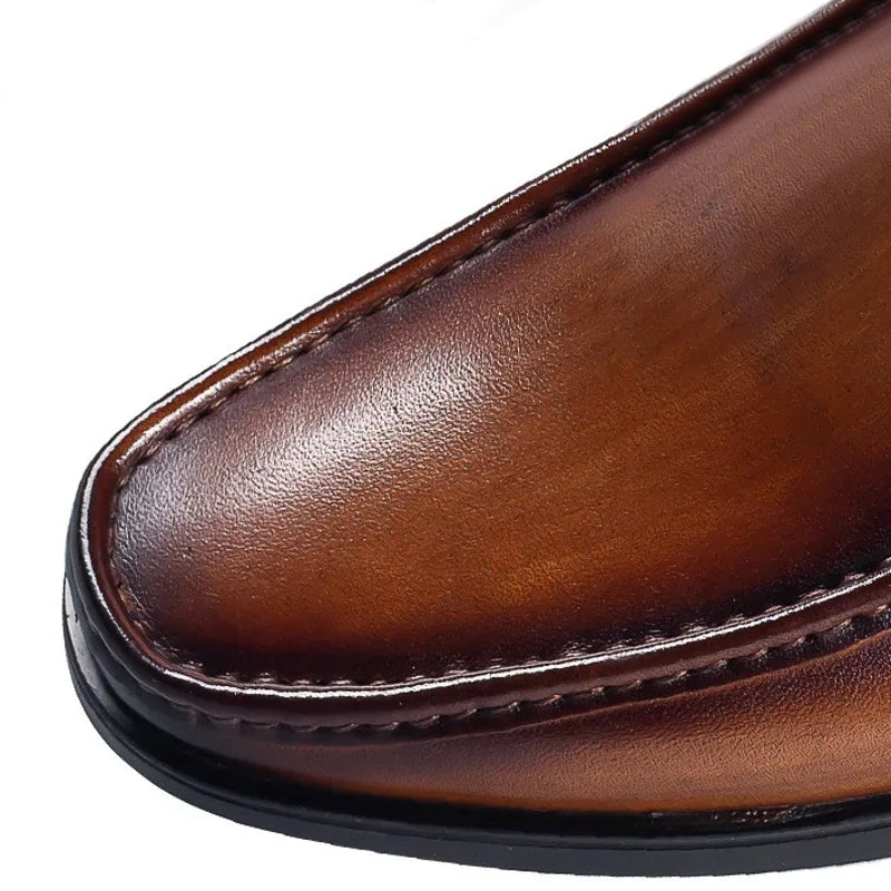 Summer Genuine Leather Oxford Dress Loafers Men Dresses Shoes - Tophatter Daily Deals