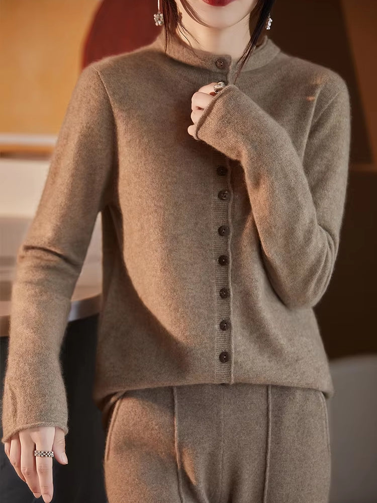 Wool Jacket Knitted Top Sweater Blouses - Tophatter Daily Deals