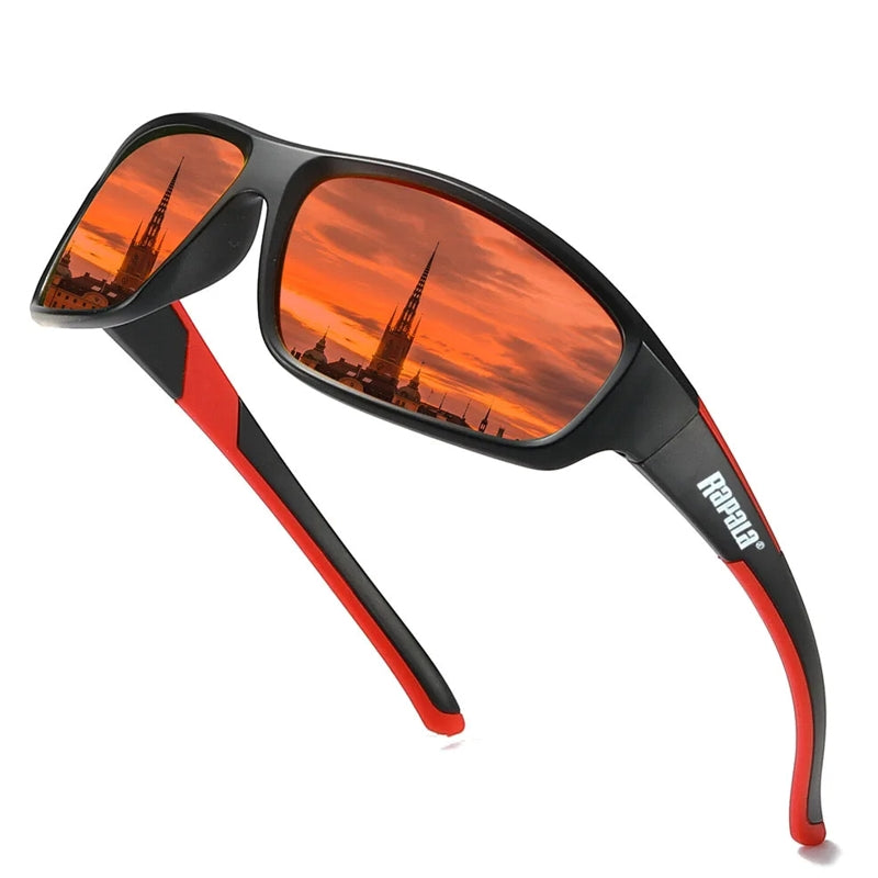 Male Sport Sun Glasses Hiking UV400 Eyewear Red Sunglasses - Tophatter Daily Deals