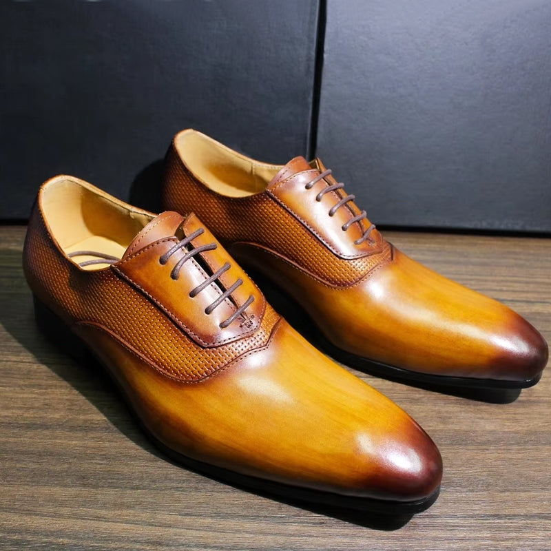 Classic Men's Pointed Toe Oxford Shoes Men Dresses Shoes - Tophatter Daily Deals