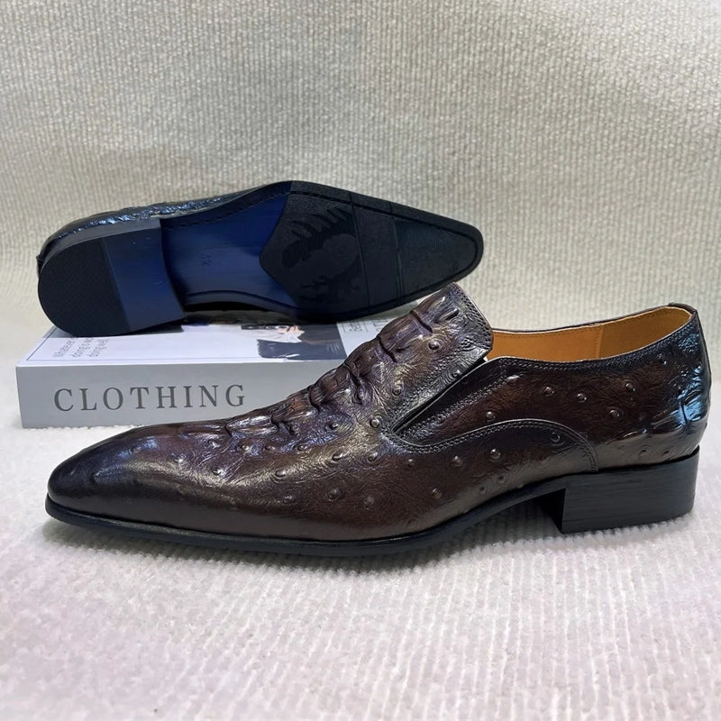Formal Oxford Leather Python Pattern Men Loafers Men Shoes - Tophatter Daily Deals