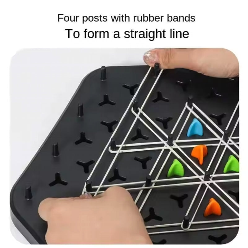 Play Triggle Rubber Band Game Chain Triangle Chess Game Accessory - Tophatter Daily Deals