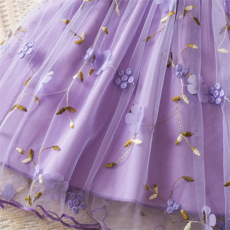 Summer Cute Girls Sequined Purple Princess Dress kids clothing - Tophatter Daily Deals