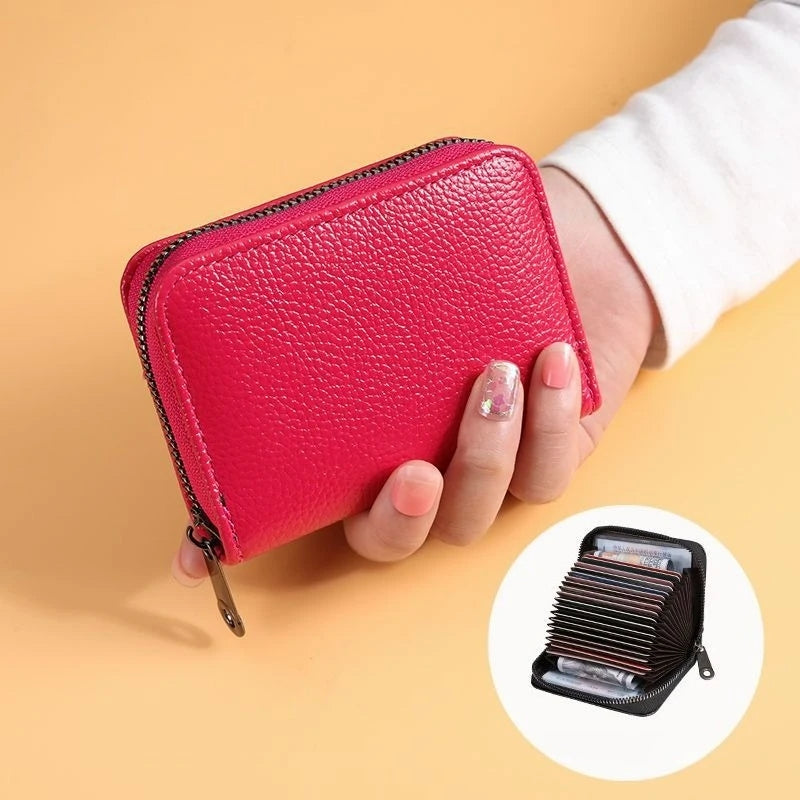 Accordion Style ID Driver License Card Holder Red Wallets - Tophatter Daily Deals