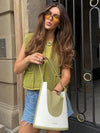 Green Round Neck Women Knitted Vest Blouses - Tophatter Daily Deals