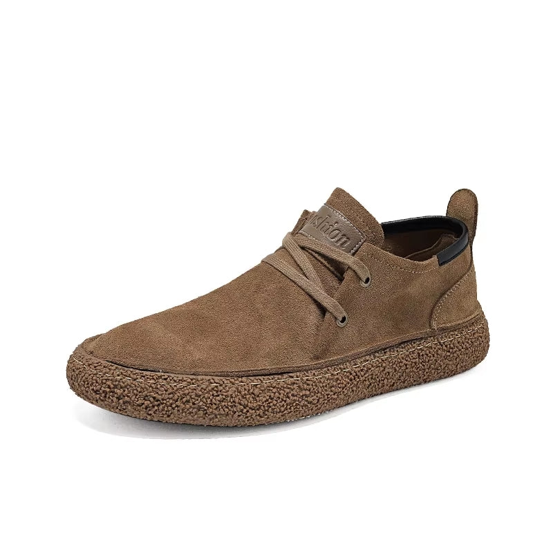 Men Suede Genuine Leather Casual Shoes Men Shoes - Tophatter Daily Deals