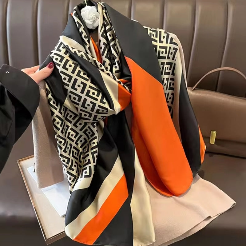 Popular Women Satin Finish Shawl Shawl Scarf - Tophatter Daily Deals