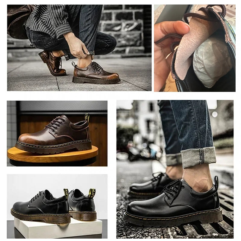 Men Genuine Leather Round Toe Walking Shoes Men Dresses Shoes - Tophatter Daily Deals