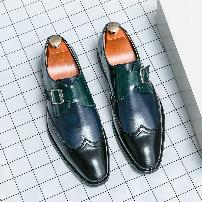Men Loafers Color Matching Flat Shoes Men Dresses Shoes - Tophatter Daily Deals