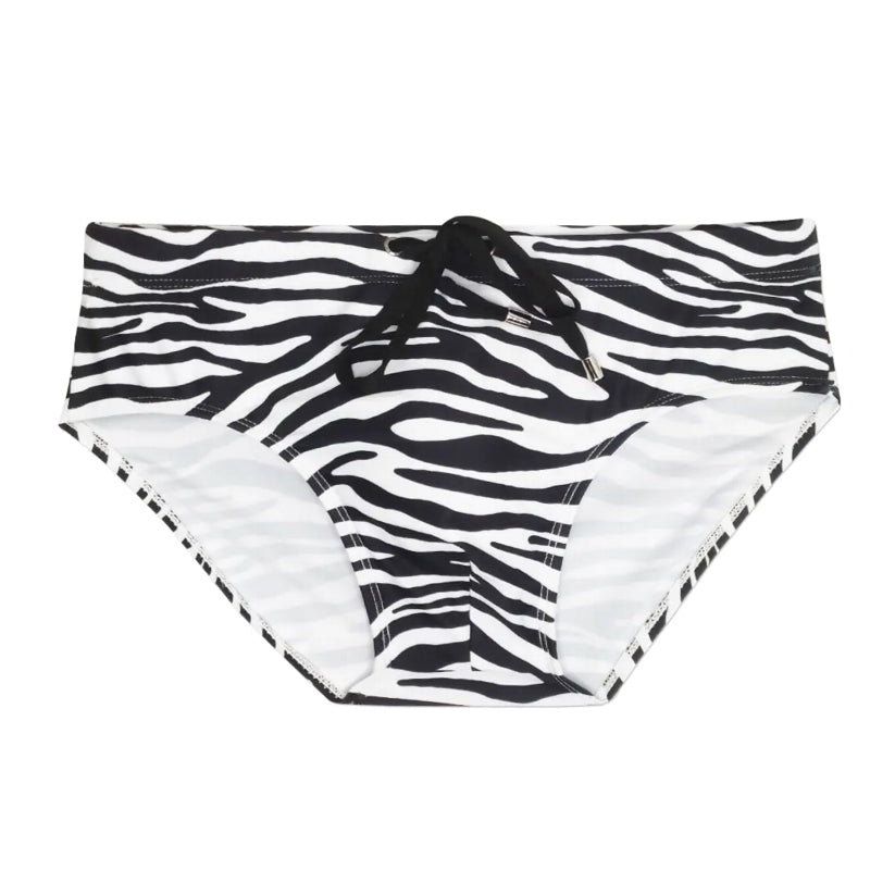 Men's Swim Briefs Zebra Printed Swimwear with Pad gifts Swimsuit - Tophatter Daily Deals