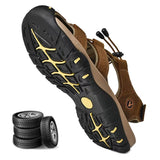 Summer Men Sandals Leather Beach Shoes Men Sandals - Tophatter Daily Deals