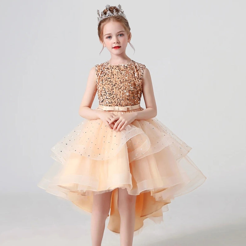3-13 years Sequin Lace Tuxedo Dress for girls kids clothing - Tophatter Daily Deals