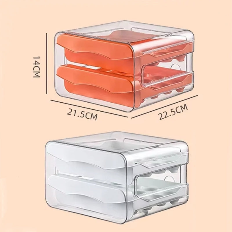 Double Drawer Egg Box - 32 Holes Kitchen Supplies - Tophatter Daily Deals