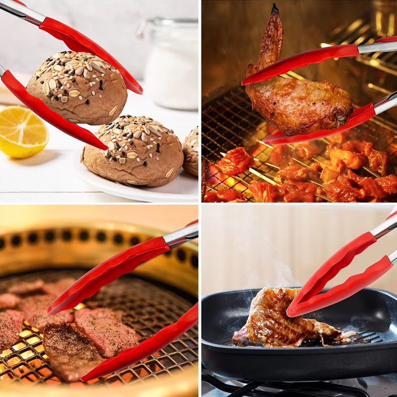 Salad Tools BBQ Gadgets Silicone Food Tong Cooking Tools - Tophatter Daily Deals