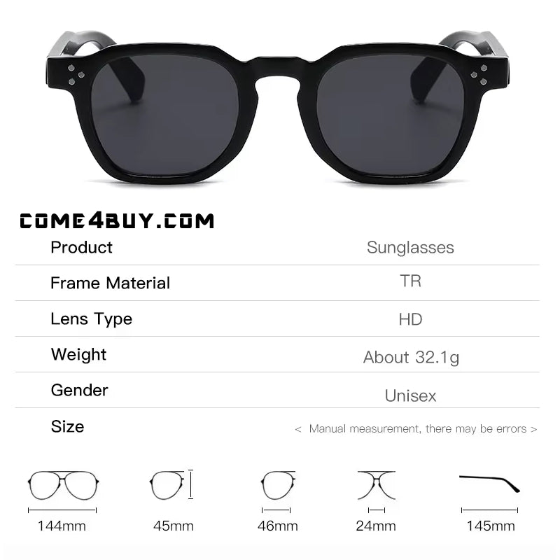 Fashion Vintage Rivet Oval Sunglasses Sunglasses - Tophatter Daily Deals