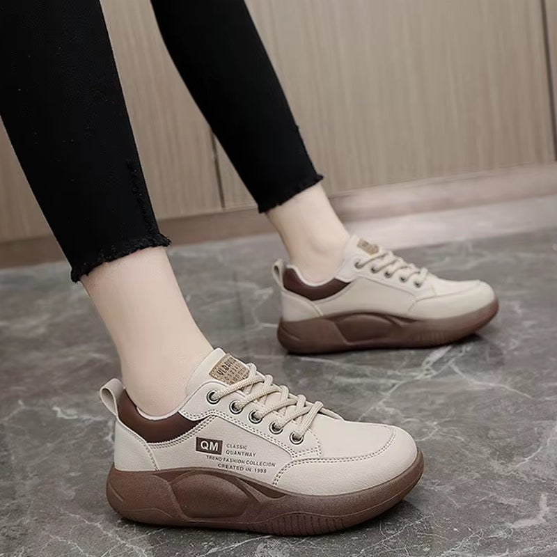 Women Casual Board Shoes Elevated Shoes High Heel Sneaker - Tophatter Daily Deals