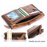 Genuine Leather Wallet for Men Vintage Bifold Wallets - Tophatter Daily Deals