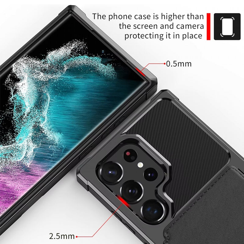 For Galaxy S25 S24 S23 Ultra S25 Plus Credit Card Case Cover Samsung Cases - Tophatter Daily Deals