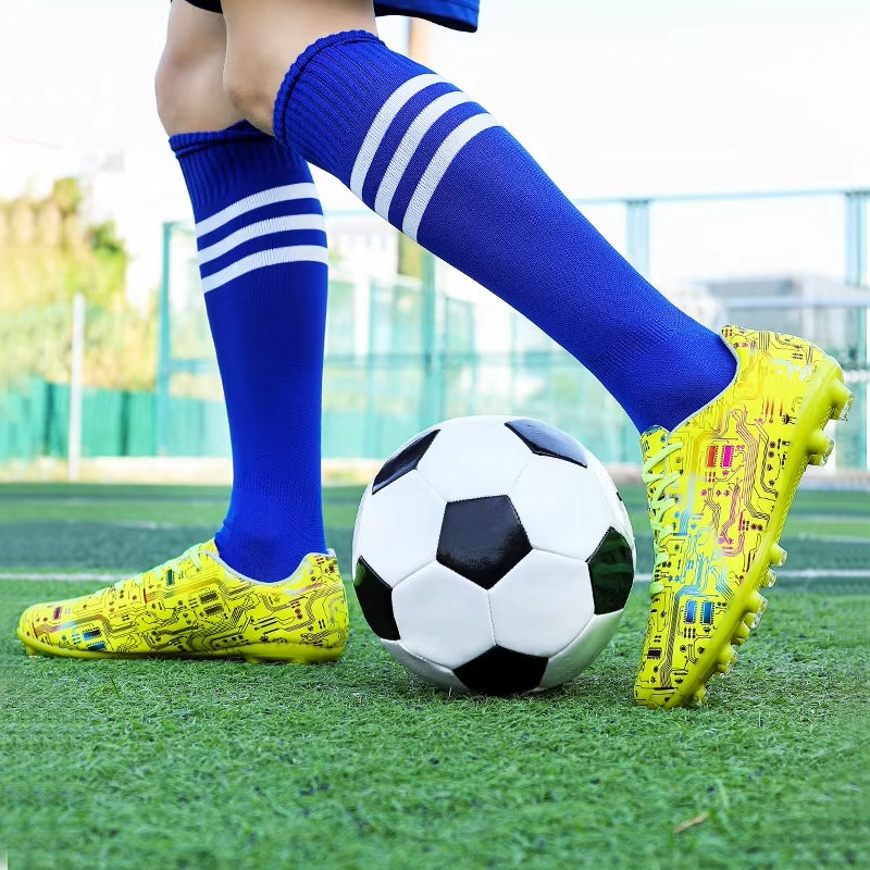 Unisex Ankle Football Boots Cleats Grass Training Soccer Shoes - Tophatter Daily Deals