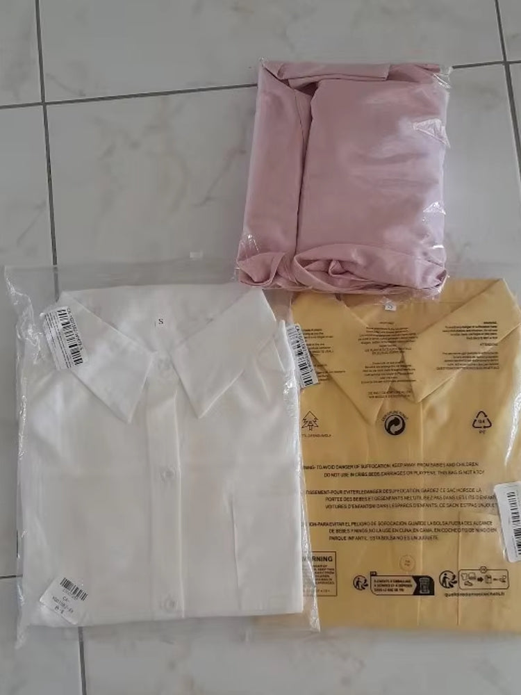 Fashion Long Solid Shirt Women Blouse Blouses - Tophatter Daily Deals