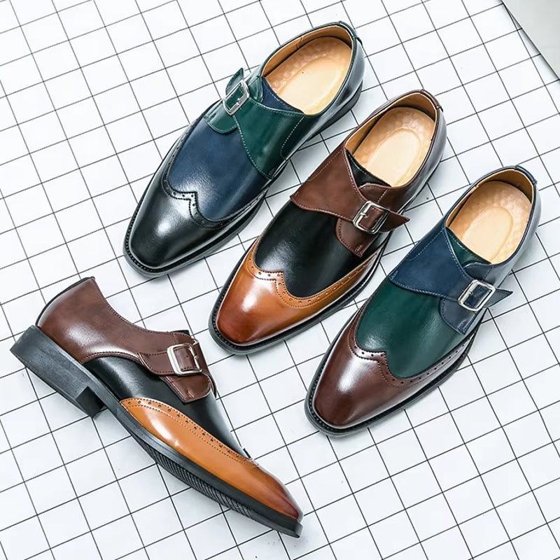 Men Loafers Color Matching Flat Shoes Men Dresses Shoes - Tophatter Daily Deals