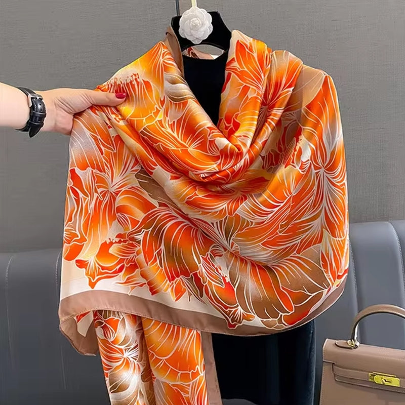 Popular Women Satin Finish Shawl 01 Shawl Scarf - Tophatter Daily Deals