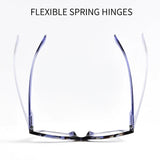 Retro square spring hinge anti-blue light reading glasses Sunglasses - Tophatter Daily Deals
