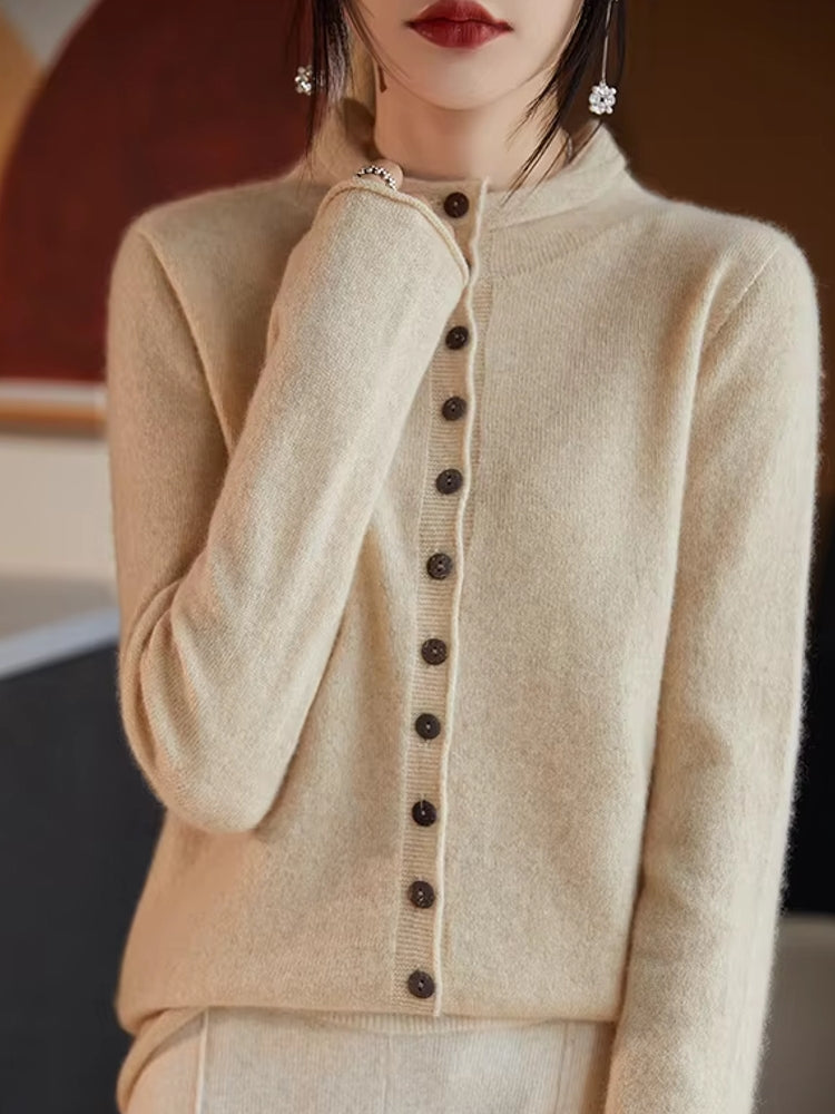 Wool Jacket Knitted Top Sweater Blouses - Tophatter Daily Deals