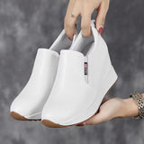Genuine Leather Ankle Boot for Women 7cm White Boots - Tophatter Daily Deals