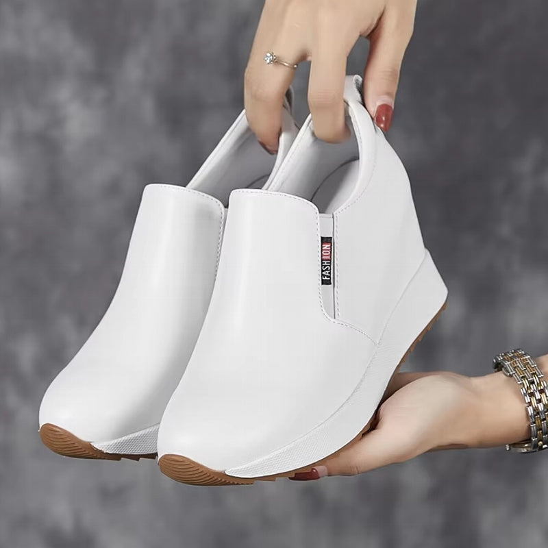 Genuine Leather Ankle Boot for Women 7cm White Boots - Tophatter Daily Deals
