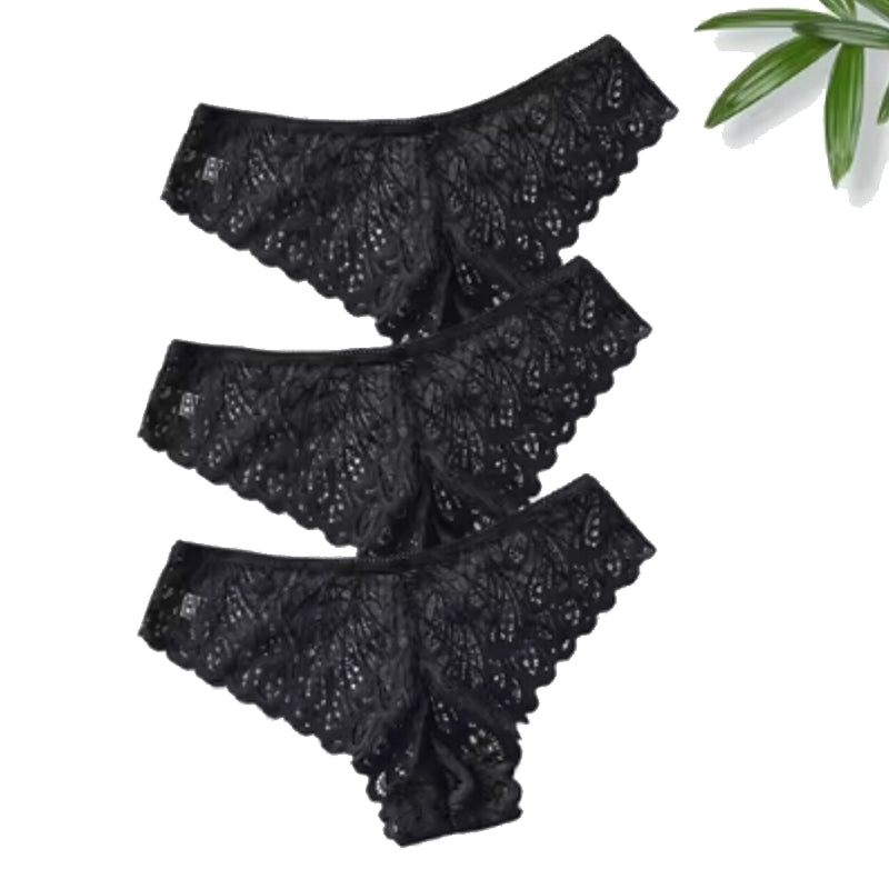 Sexy Panties 3PCS Lot Black BRAS & BRIEFS - Tophatter Daily Deals