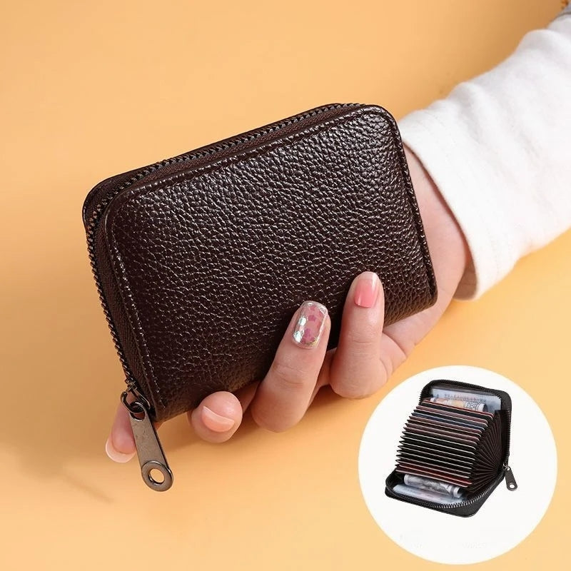 Accordion Style ID Driver License Card Holder Chocolate Brown Wallets - Tophatter Daily Deals