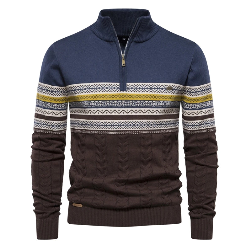 Ethnic Patterns Casual Men Sweater Blue Men Blouse - Tophatter Daily Deals