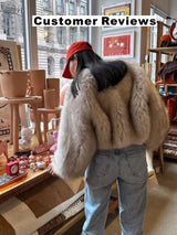 Gradient Cropped Faux Fur Coats Coats & Jackets - Tophatter Daily Deals