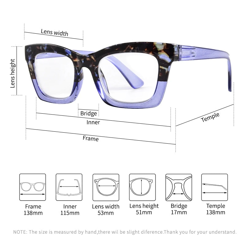 Retro square spring hinge anti-blue light reading glasses Sunglasses - Tophatter Daily Deals