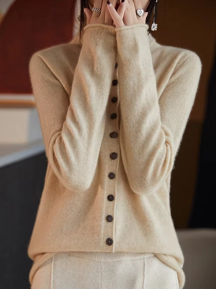 Wool Jacket Knitted Top Sweater Blouses - Tophatter Daily Deals