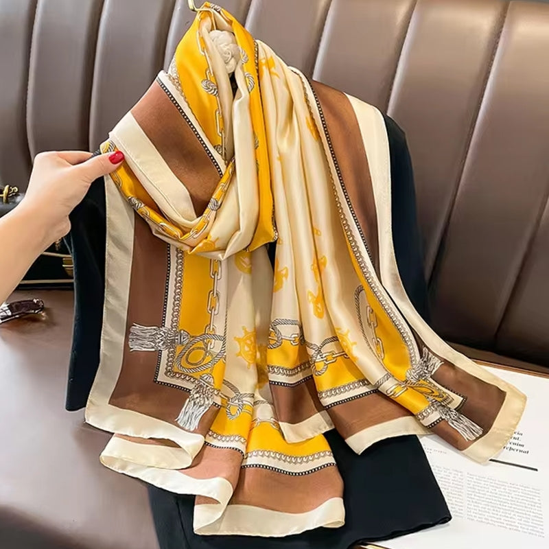 Popular Women Satin Finish Shawl 12 Shawl Scarf - Tophatter Daily Deals