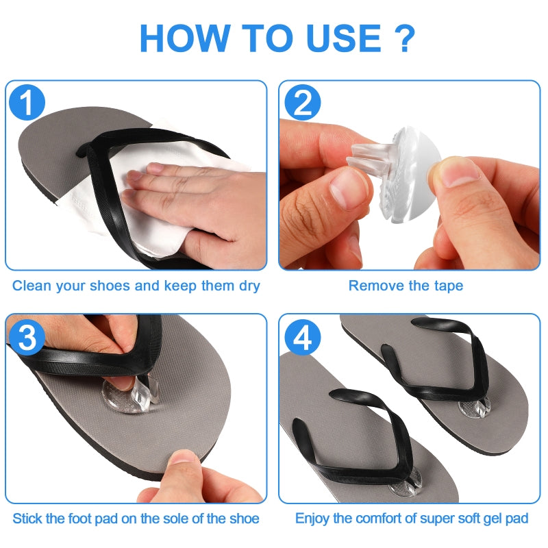 Round Flip-flop Clip Foot Pad 6 Pair Body Pads - Tophatter Daily Deals