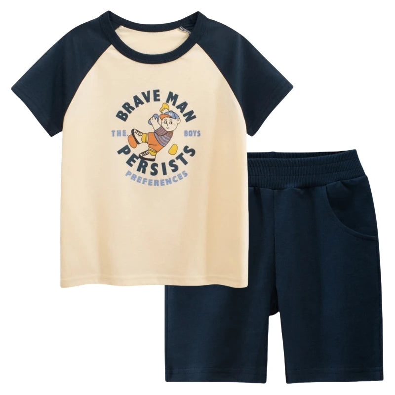 Cartoon Letter Children Tracksuit Unisex Sets 2-9Y kids clothing - Tophatter Daily Deals