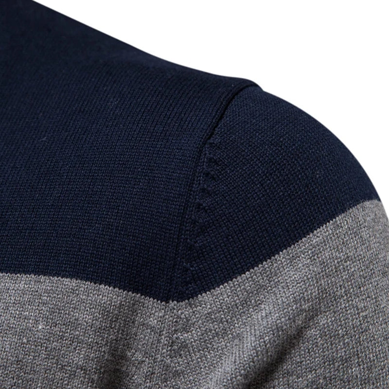 Casual Zipper Mock Neck Sweater for Men Men's Clothing - Tophatter Daily Deals