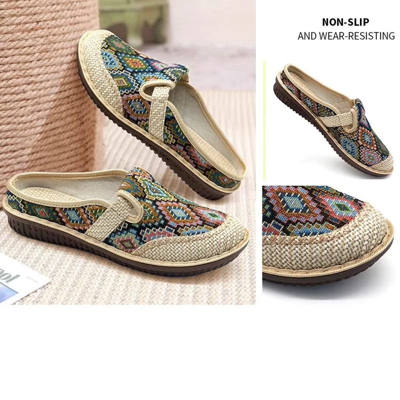 Ethnic Style Casual Slippers Shoes for Women Slippers - Tophatter Daily Deals