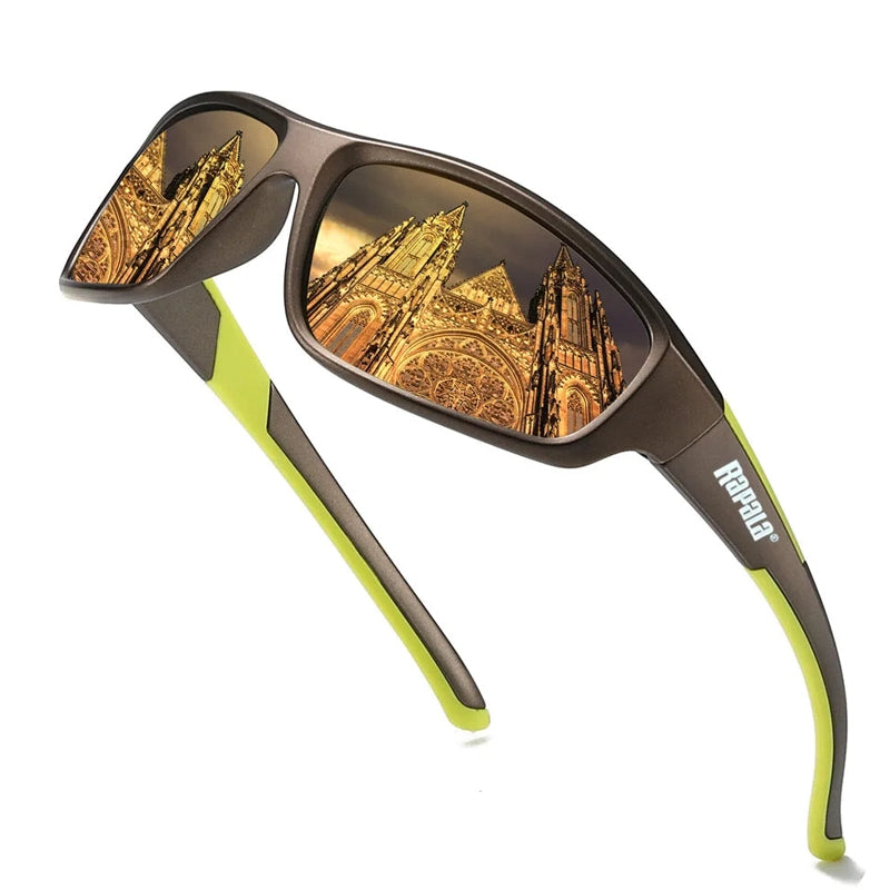 Male Sport Sun Glasses Hiking UV400 Eyewear Brown Sunglasses - Tophatter Daily Deals