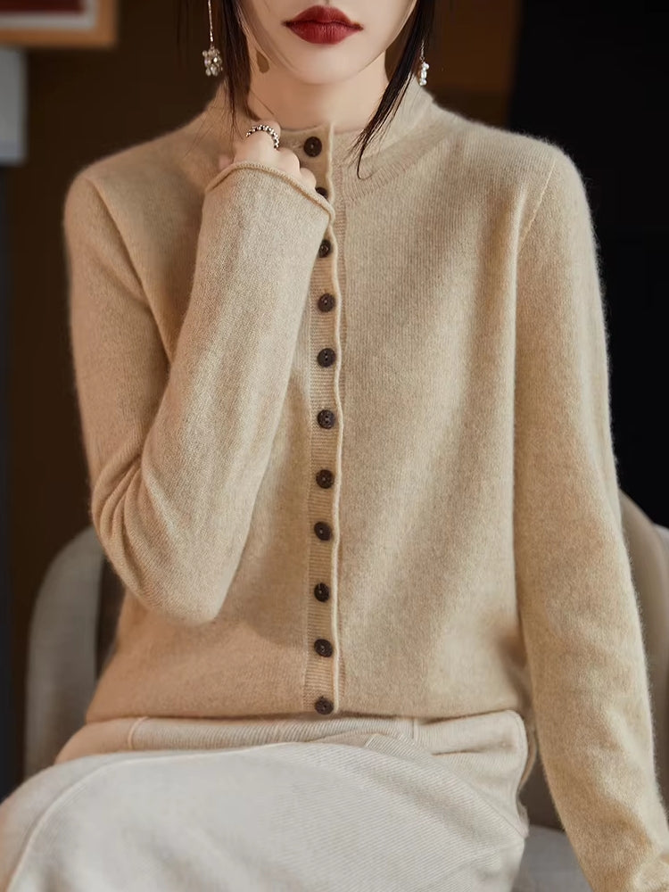 Wool Jacket Knitted Top Sweater Blouses - Tophatter Daily Deals