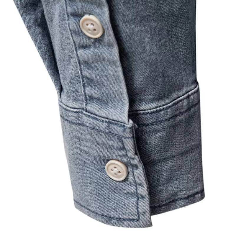 Stylish Comfortable Men Slim Fit Long Sleeve Shirt Men's Shirts - Tophatter Daily Deals