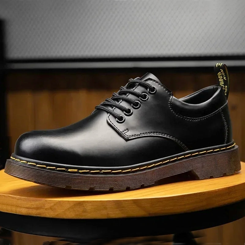 Men Genuine Leather Round Toe Walking Shoes Men Dresses Shoes - Tophatter Daily Deals