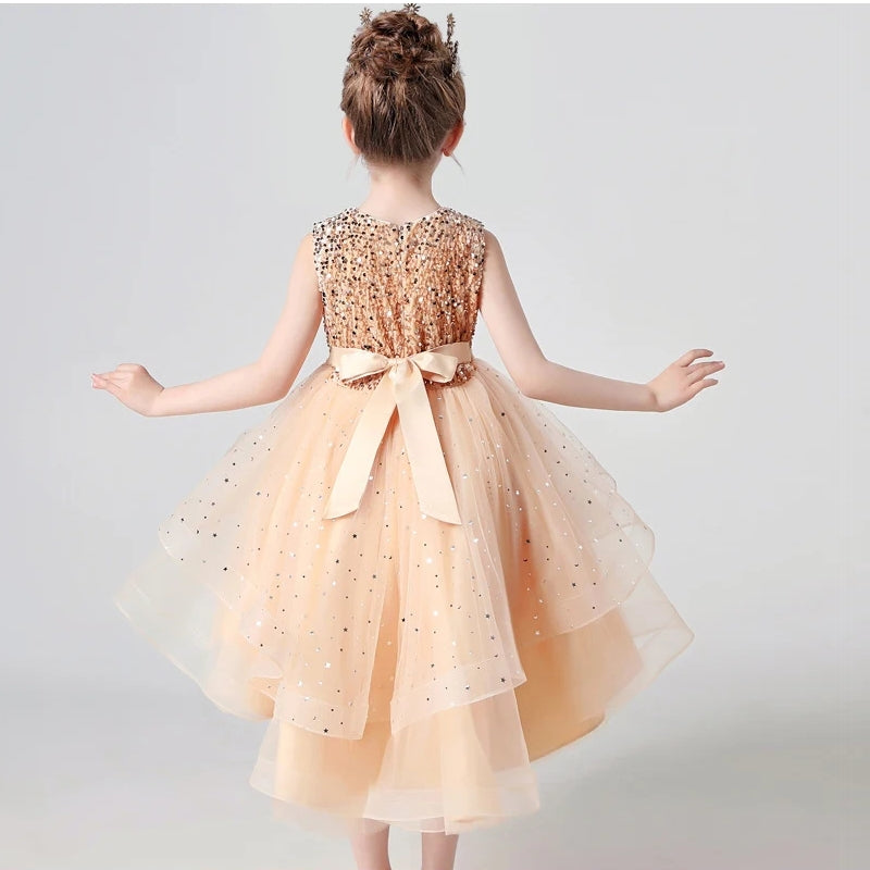3-13 years Sequin Lace Tuxedo Dress for girls kids clothing - Tophatter Daily Deals