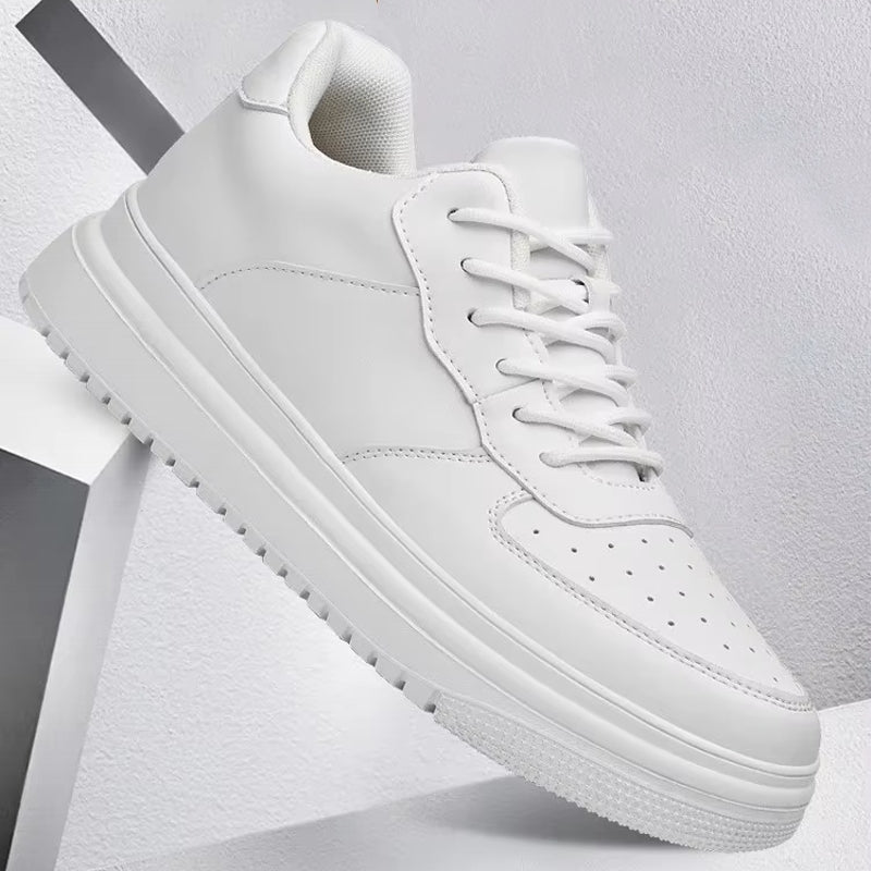 White 6cm Height Increasing Shoes for Unisex High Heel Sneaker - Tophatter Daily Deals