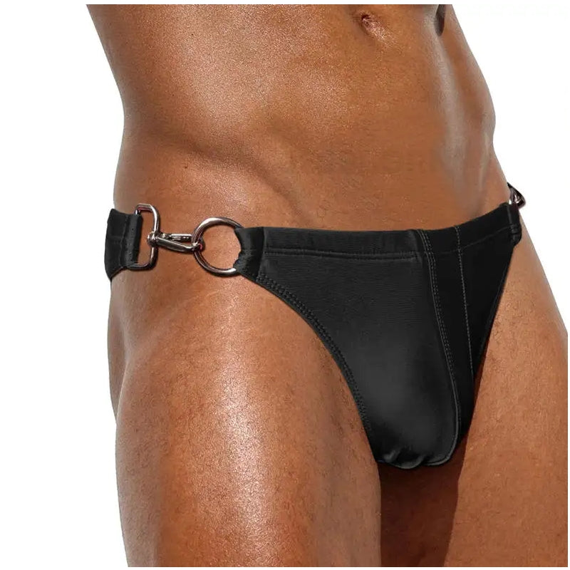 Men Bikini Waist Metal Buckle Beach Shorts Swimsuit - Tophatter Daily Deals