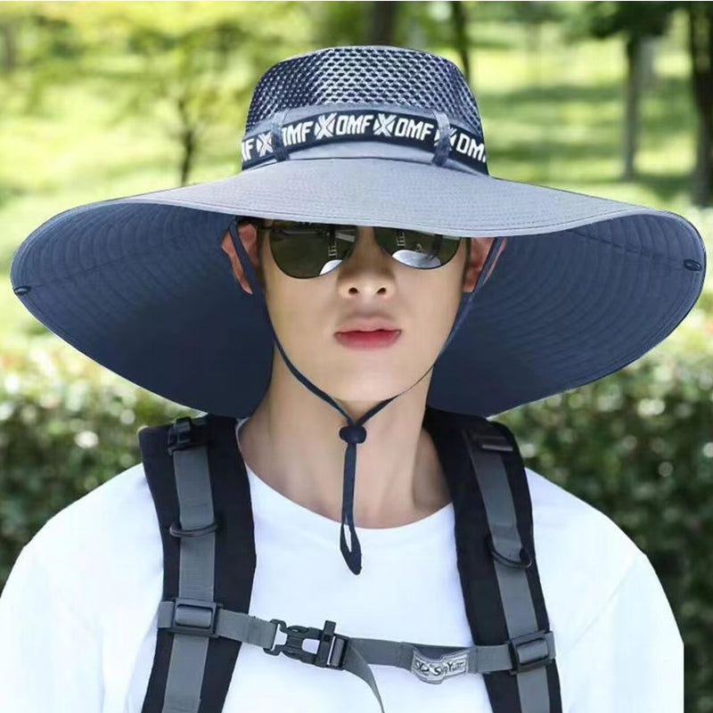 Summer Large Sun Hat Men and Women Gray Cap - Tophatter Daily Deals